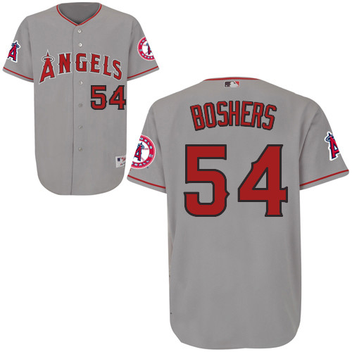 Buddy Boshers #54 mlb Jersey-Los Angeles Angels of Anaheim Women's Authentic Road Gray Cool Base Baseball Jersey